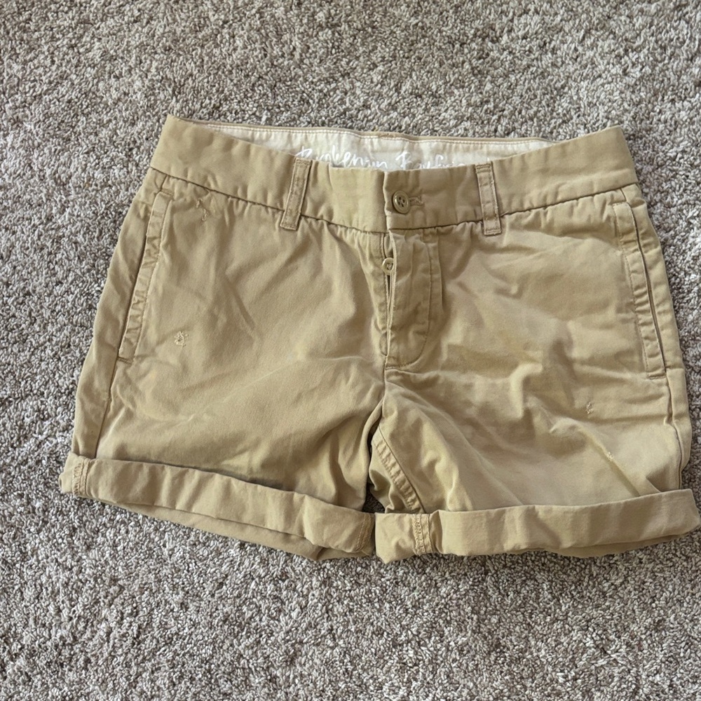 J. Crew Women's Khaki “Broken in Boyfriend” shorts